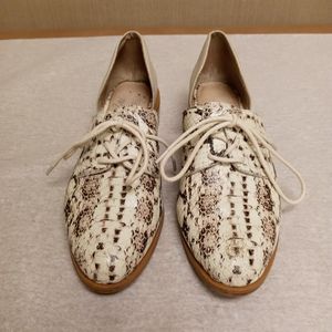Amuse Society x Matisse snakeskin oxfords